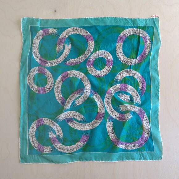 Vintage 100% Silk Scarf Mid Century Sally Gee - Picture 1 of 9